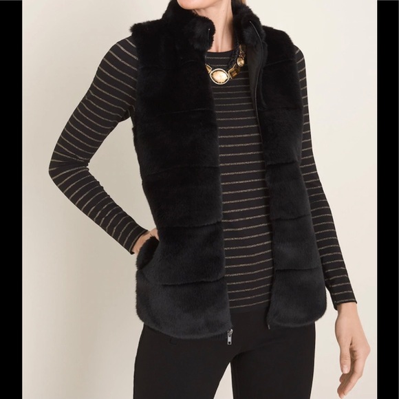 Chico's Jackets & Blazers - Faux Fur Knit Vest